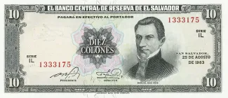 El Salvador 10 Colones, 1988 image