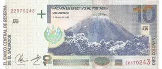 El Salvador 10 Colones, 1999 image