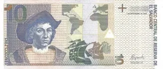 El Salvador 10 Colones, 1999 reverse