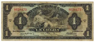 El Salvador 1 Colón, 1943 image