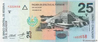 El Salvador 25 Colones, 1998 image
