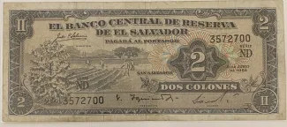 El Salvador 2 Colones, 1969 image