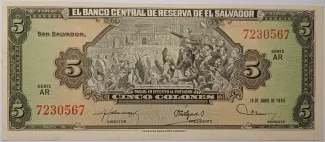 El Salvador 5 Colones, 1980 image