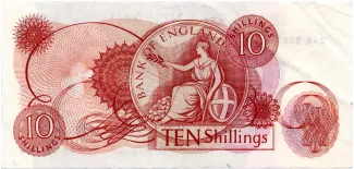England 10 Shillings - Elizabeth II, 1961-1970 reverse