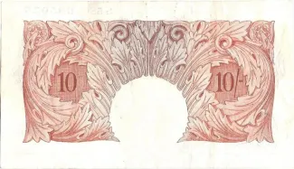 England 10 Shillings, 1948-1960 reverse