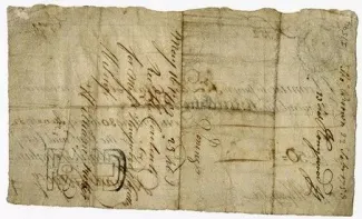 England 50 Pounds, 1732 reverse