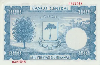 Equatorial Guinea 1.000 Pesetas, 1969 reverse
