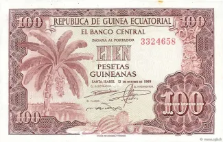 Equatorial Guinea 100 Pesetas, 1969