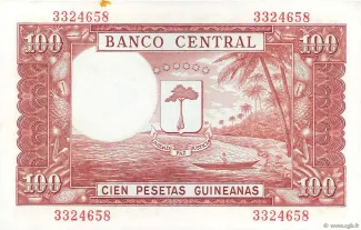 Equatorial Guinea 100 Pesetas, 1969 reverse
