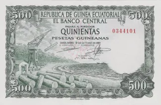 Equatorial Guinea 500 Pesetas, 1969