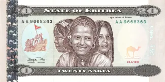 Eritrea 20 Nakfa, 1997 image