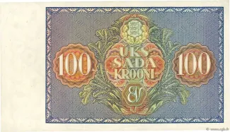 Estonia 100 Krooni, 1935 reverse