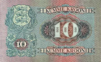 Estonia 10 Krooni, 1928-1940 reverse