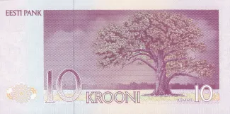Estonia 10 Krooni, 1991-1992 reverse