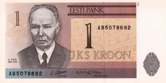 Estonia 1 Kroon, 1992 image