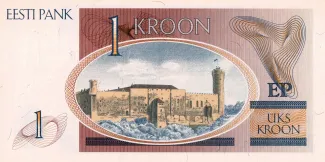 Estonia 1 Kroon, 1992 reverse
