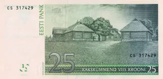 Estonia 25 Krooni, 2002-2007 reverse