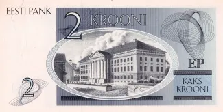 Estonia 2 Krooni, 1992 reverse