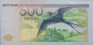 Estonia 500 Krooni, 1991 reverse