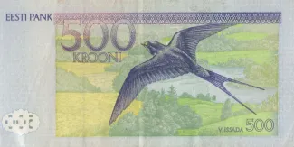 Estonia 500 Krooni, 1996 reverse
