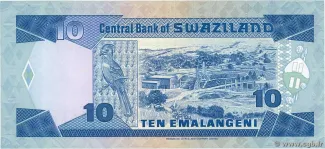 Eswatini 10 Emalangeni, 1990-1992 reverse