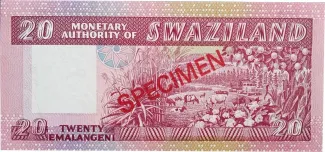 Eswatini 20 Emalangeni, 1974 reverse