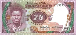 Eswatini 20 Emalangeni, 1986 image