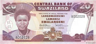 Eswatini 20 Emalangeni, 1986 image