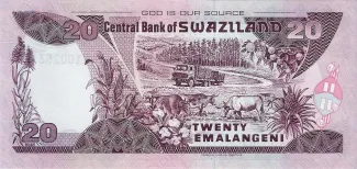 Eswatini 20 Emalangeni, 2001-2006 reverse