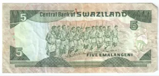 Eswatini 5 Emalangeni, 1987 reverse