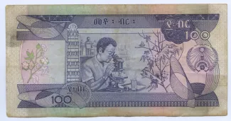 Ethiopia 100 Birr, 1991 reverse