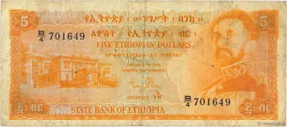 Ethiopia 5 Birr, 1956 image