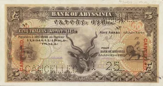 Ethiopia 5 Thalers, 1915-1929