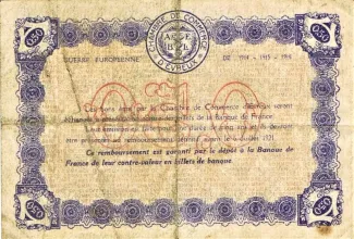 French notgeld 50 Centimes, 1916 reverse
