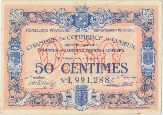 French notgeld 50 Centimes, 1921 image