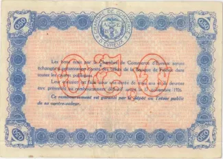 French notgeld 50 Centimes, 1921 reverse