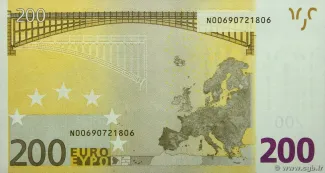 Eurozone 200 Euro, 2002-2018 reverse