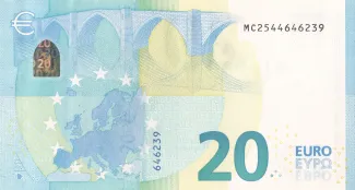 Eurozone 20 Euros, 2015-2019 reverse