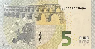 Eurozone 5 Euros, 2011-2019 reverse