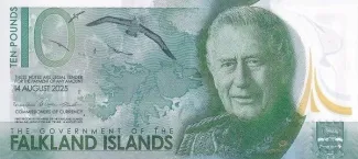 Falkland Islands 10 Pounds - Charles III, 2025 obverse