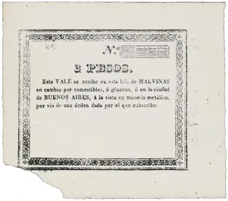 Falkland Islands 2 Pesos, 1824-1829 obverse