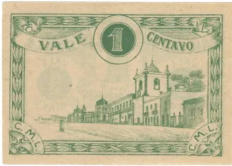 Faro, District of 1 Centavos,  reverse