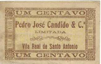 Faro, District of 1 Centavo,  reverse