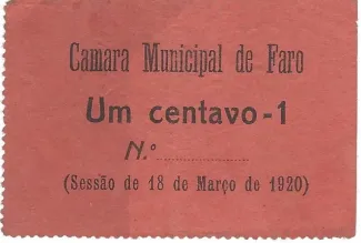 Faro, District of 1 Centavo, 1920 obverse