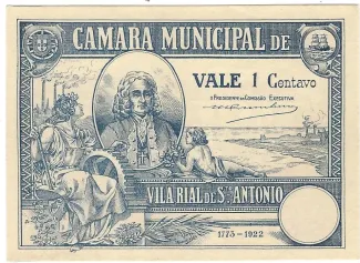 Faro, District of 1 Centavo, 1922 obverse