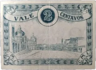 Faro, District of 2 Centavos, 1921 reverse