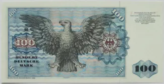 Federal Republic of Germany 100 Mark, 1960-1980 reverse