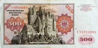 Federal Republic of Germany 500 Mark, 1960-1980 reverse