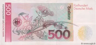 Federal Republic of Germany 500 Mark, 1991-1993 reverse