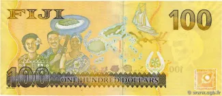 Fiji 100 Dollars, 2013-2020 reverse